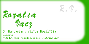 rozalia vacz business card